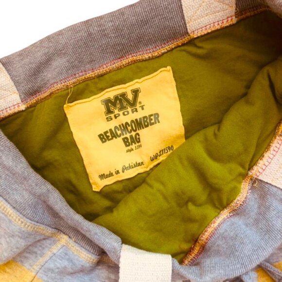 MV SPORT BEACHCOMBER Large Drawstring Heavyweight Sweatshirt Fabric Tote - Picture 4 of 4